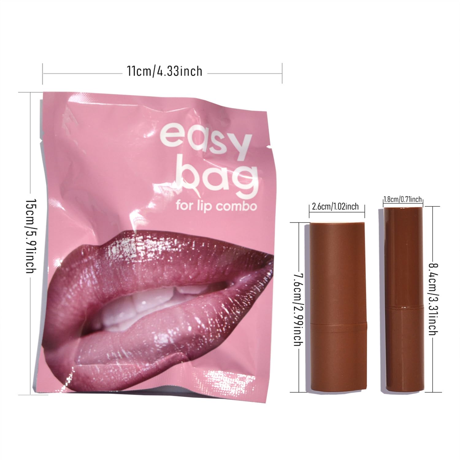 2PCS Jelly Lip Gloss with Brown Lip Liner Set for Women(Classic) | Moisturizing Solid High Shine Lip Gloss Combo