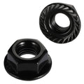 6-32 Serrated Flange Hex Lock Nuts, Stainless Steel 18-8 (304), Black Oxide, 100 PCS