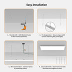 6Pack 1x4 LED Flat Panel Light, 50W Surface Mount Ceiling Fixture