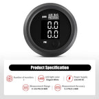 Air Pressure Gauge Dual Digital Display 0-232PSI (16BAR) White LED
