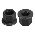 uxcell 2pcs M12 Flange Hex Nuts, Grade 10.9 Carbon Steel Black Oxide