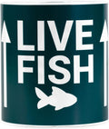 6 x 4 inch - Live Fish: This Side Up, Live Fish Stickers with UP Arrow (300 Labels, Green & White) for Shipping &