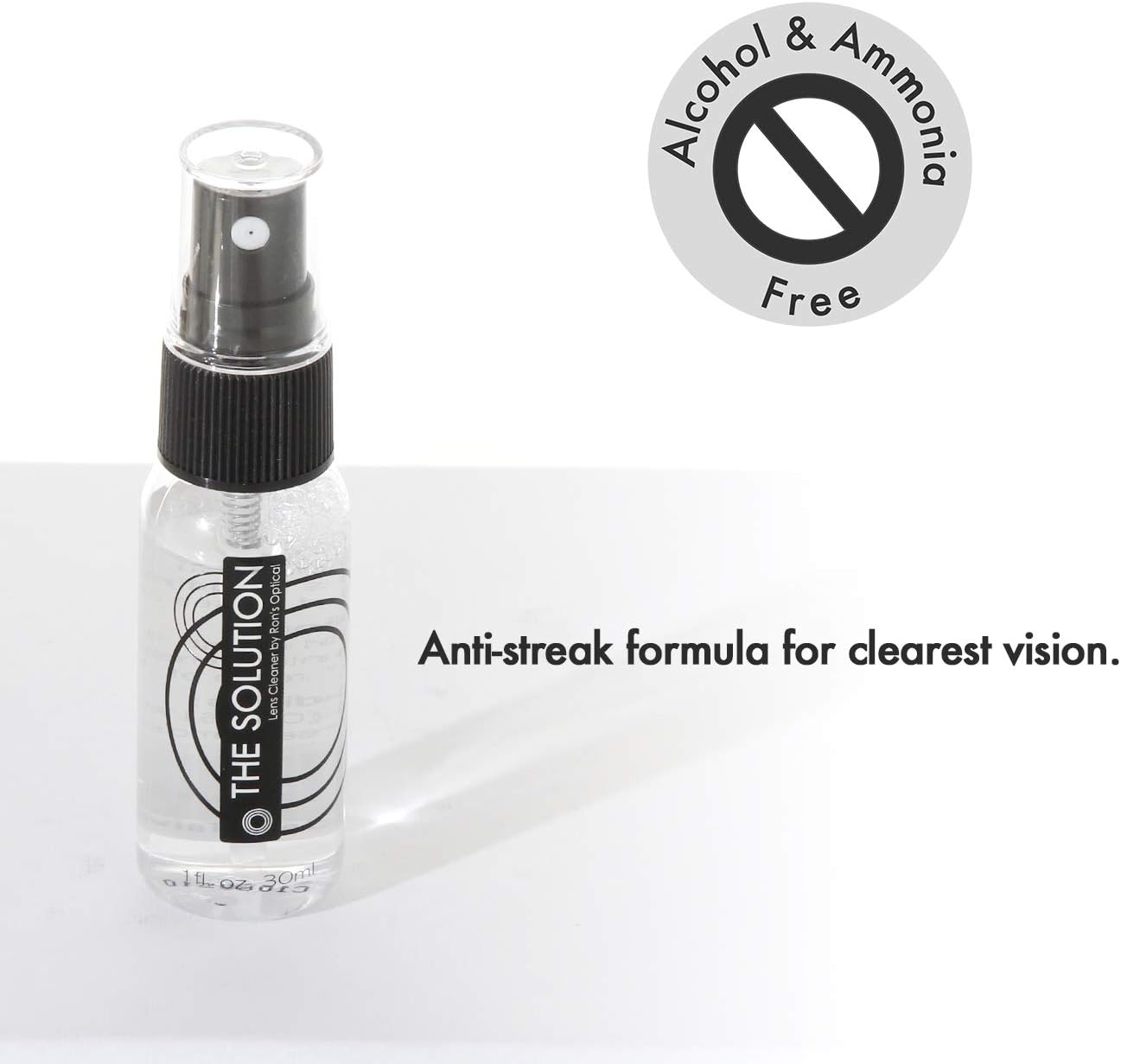 The Solution Lens Cleaner & Repair Kit | 1oz Alcohol Free Eyeglass Lens Cleaning Spray, Microfiber Cleaning Cloth &