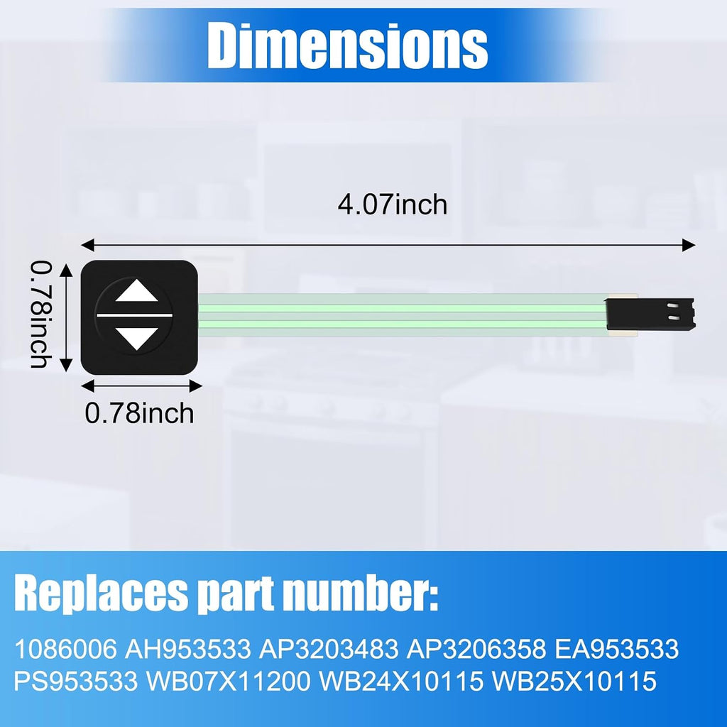 2 Pack WB24X10115 Membrane Switch Keypad Replace for GE Range Vent Hood