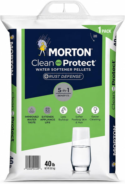 Morton Clean and Protect Plus Rust Defense Water Softener Salt Pellets 1 PACK