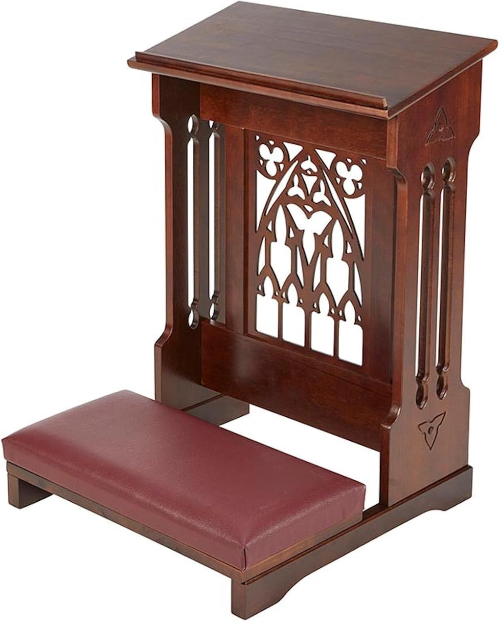 CB Church Supply Solid Maple Folding Padded Kneeler, Walnut, St. Albans