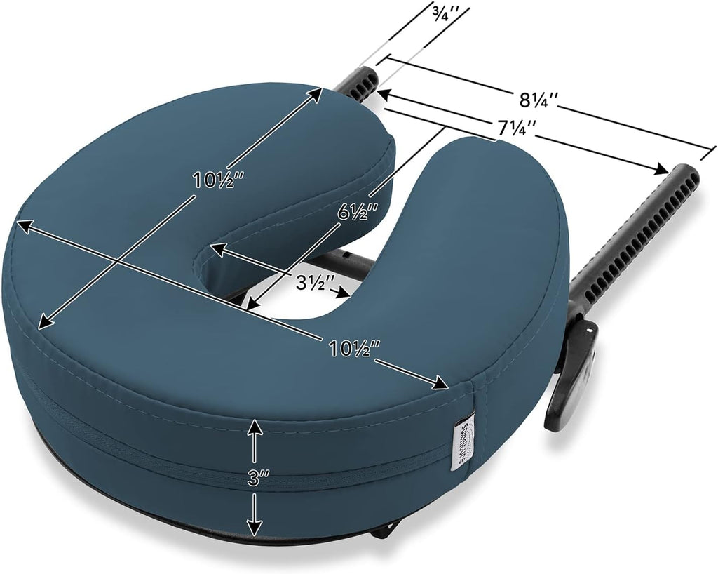 Adjustable Massage Table Face Cradle and Pillow 3" Foam - Blue