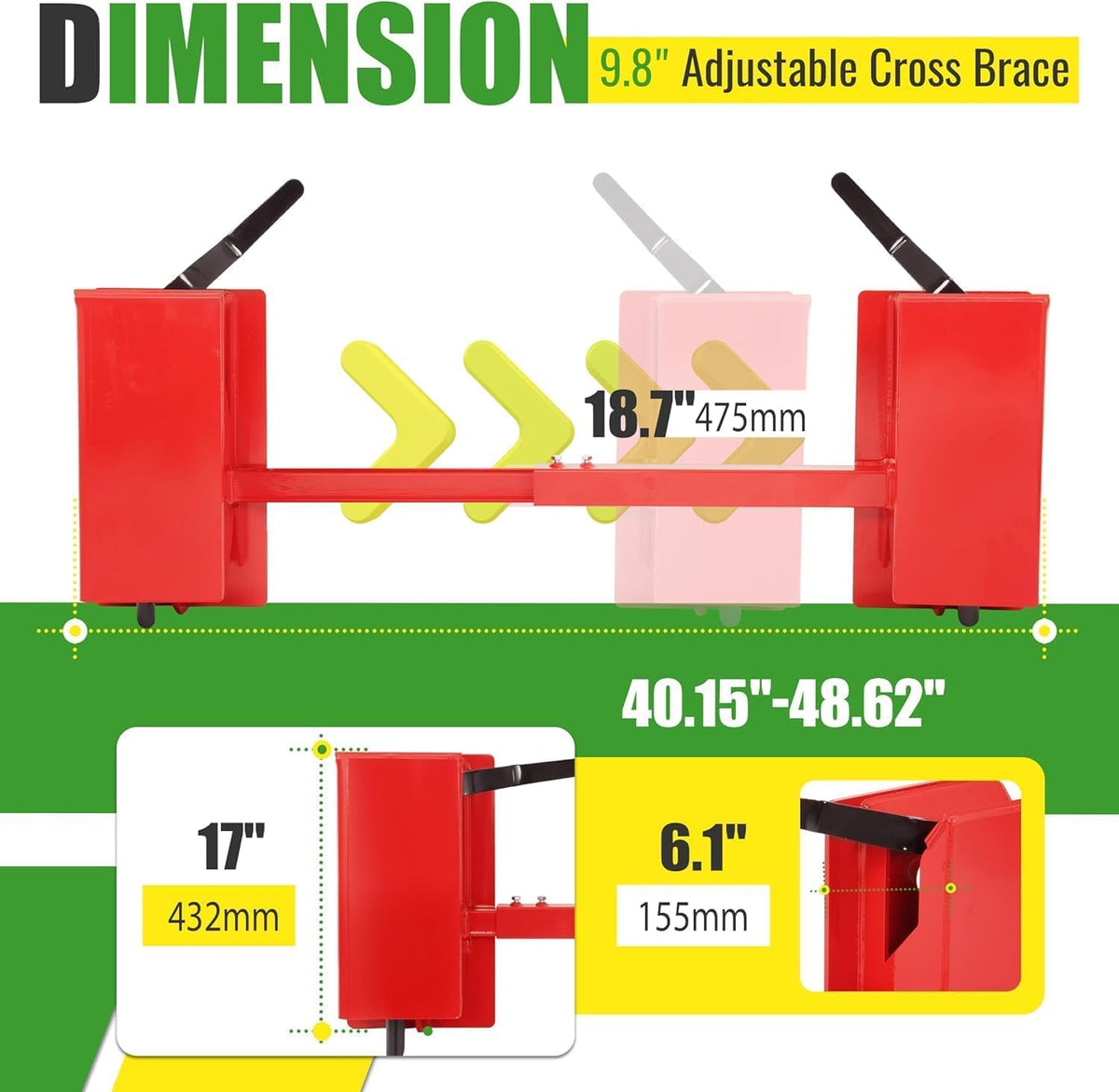 Adjustable Skid Steer Quick Attach Adapter Compatible with Most Bobcats Kubota Universal Skid Steer Conversion