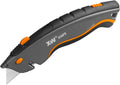 Dual-system Safety Utility Knife with Auto-retractable & 3-position Retractable, 2-in-1 Heavy Duty Box Cutter with