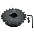 #40 Roller Chain Sprocket Type B 1 inch Bore 21 Tooth, Hardened Antirust 1045 Steel Drive Sprockets 40B21-1