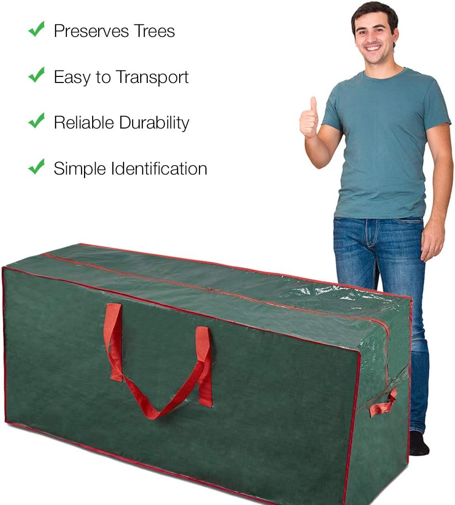 Christmas Tree Storage Bag | Fits Up to 9 Ft. Tall Disassembled Tree | 65” X 15” X 30” Holiday Tree Storage Case |