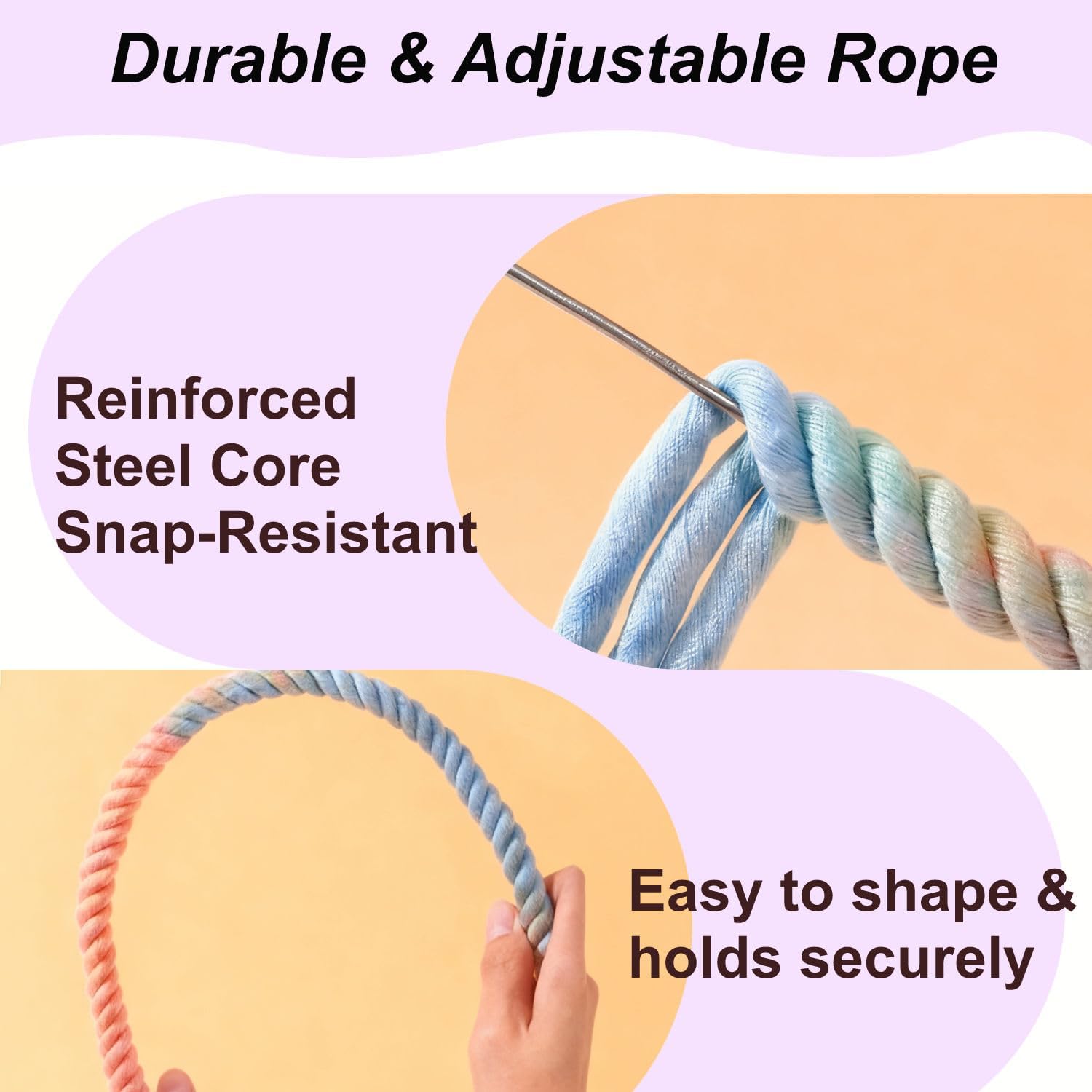 31.5" Bendable Bird Perch Cotton Rope Rainbow Bird Toy Twistable Ladder Swing Chewable Gym for Parakeets Cockatiels