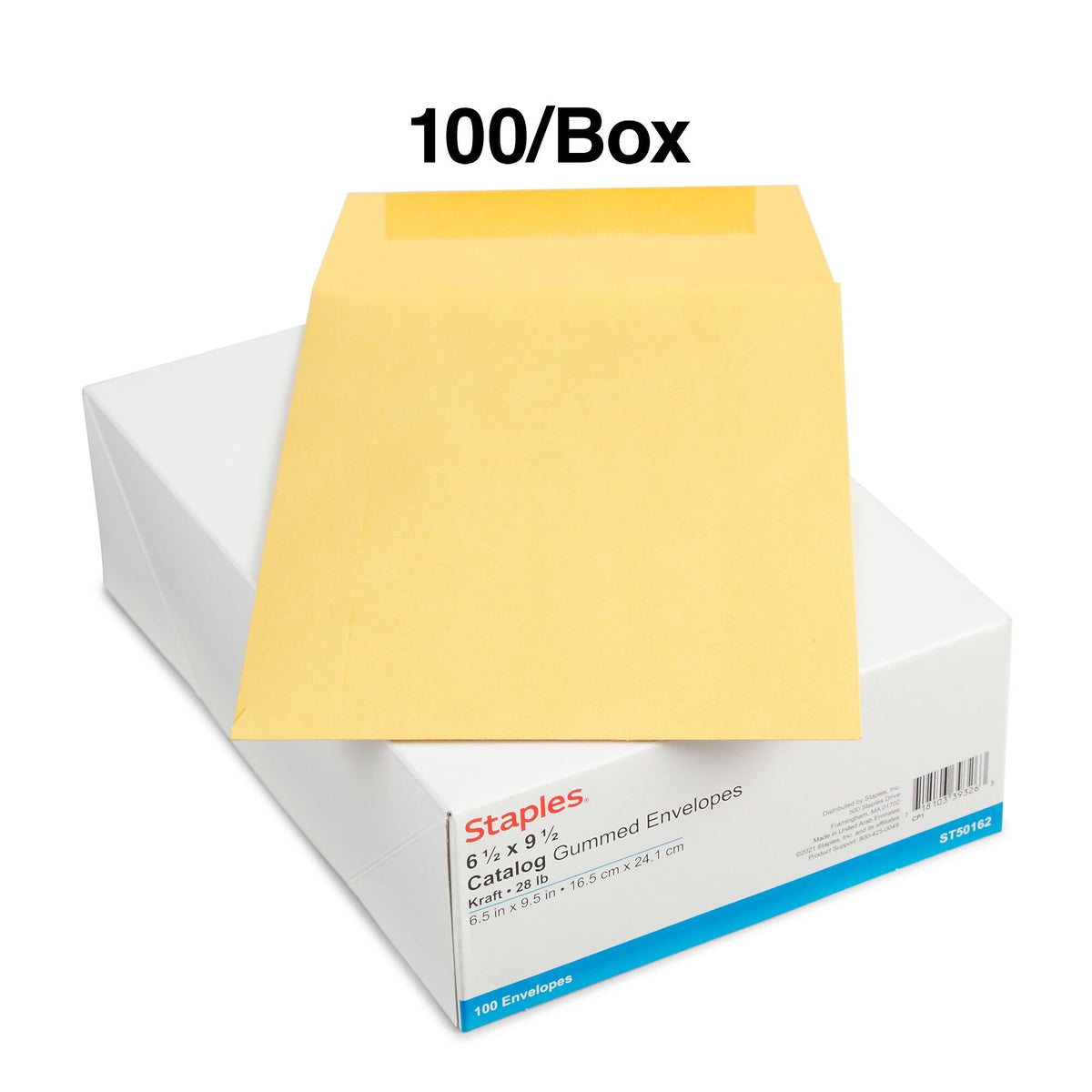 6.5x9.5 Kraft Catalog Envelopes, Brown, Heavyweight, 100/Box