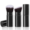 Retractable Kabuki Makeup Brush, 2 Pack Travel Face Powder Brush Set