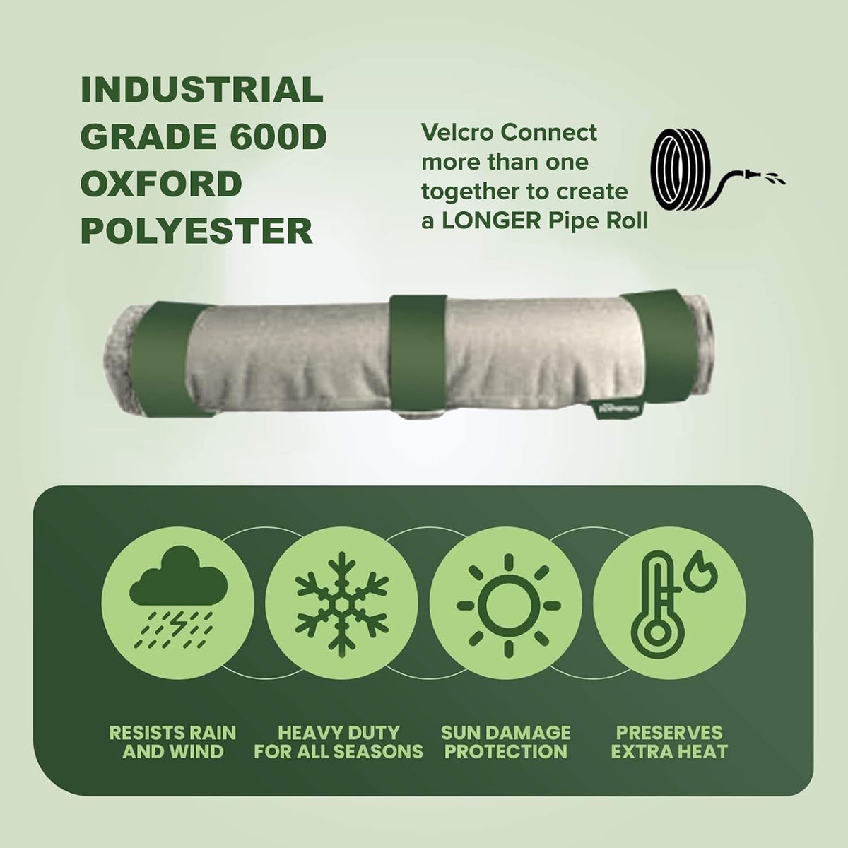 The Original Pipe Insulation (5°F) Winter Freeze Protection (UV-Coated) for Pipes, Pumps, Sprinkler Irrigation Valves
