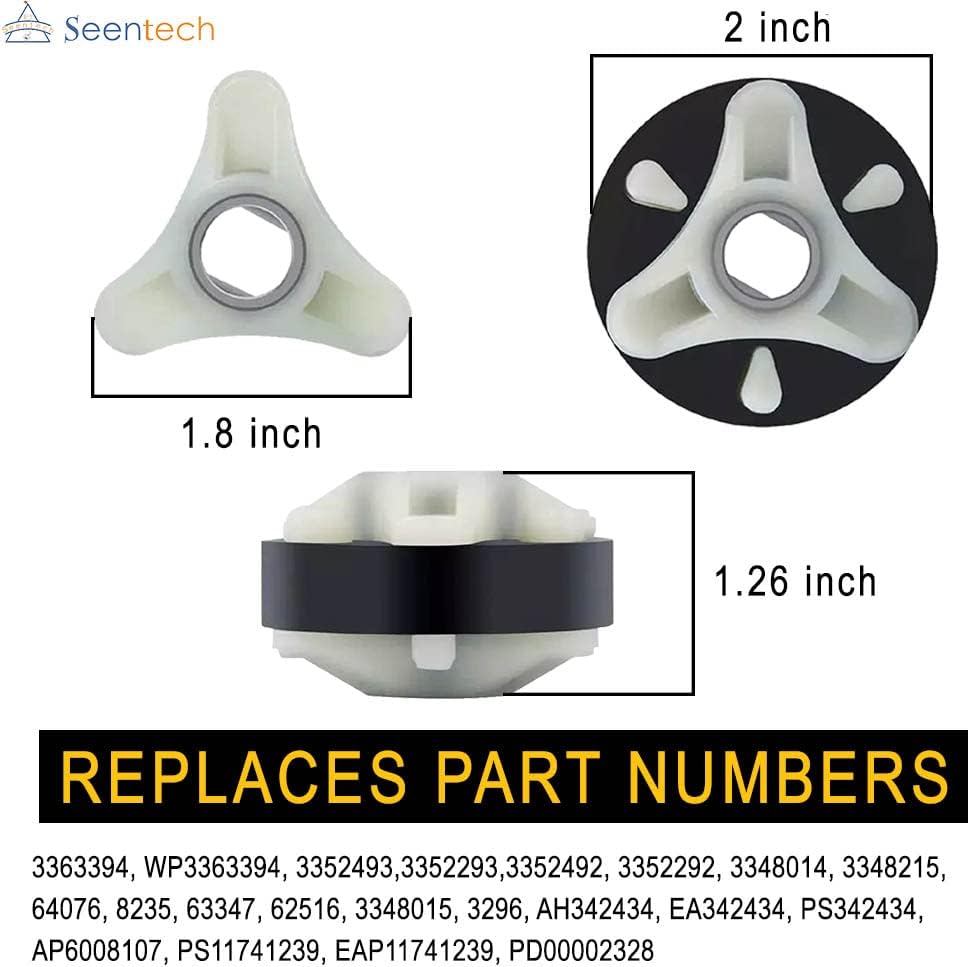 Seentech Heavy Duty 285753A METAL Core Motor Coupling Kit for Whirlpool & Kenmore Washers - Replaces Part Numbers: AP3963893 PS1485646 1195967 285753AVP 21003 280152 285140 285743