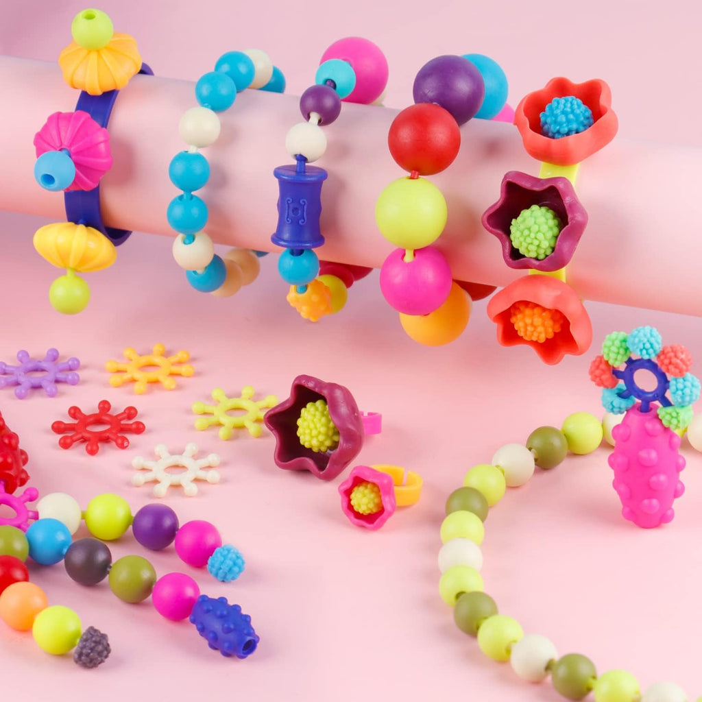 Girls Crafts Jewelry Making Kit for Toddlers - Pop Beads Toys Sets for Little Kids Age 3 4 5 6 Year Old, Ideas