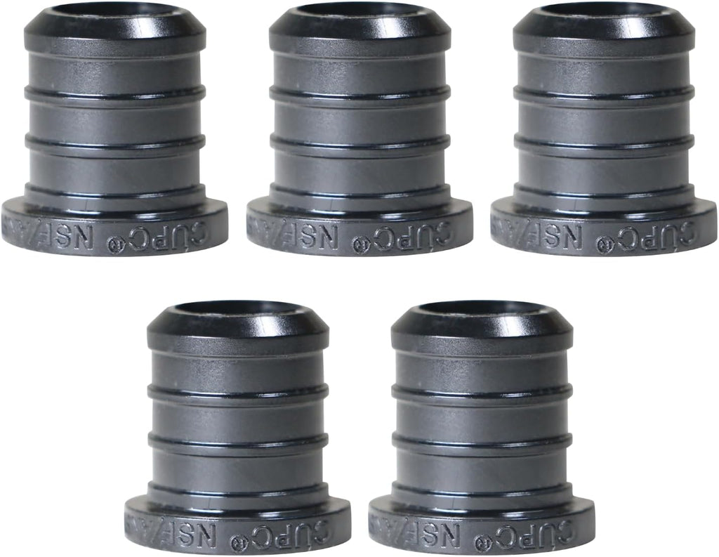 5 Pack XFITTING 3/4" Pex Plug (End Cap), Poly Alloy, 3/4 Plastic Plug