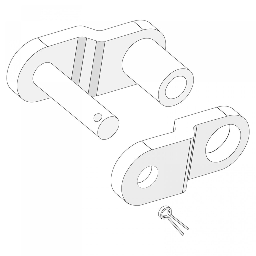 uxcell 5Pcs #25 Chain Offset Half Link Roller, 1/4" Pitch Carbon Steel, Standard Chain End Connector Split Links for 04C Chain