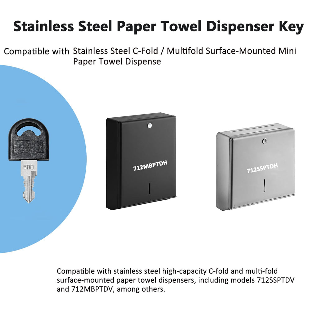 600 Wall Mounted Commercial Paper Towel Dispenser Key,Pack 5