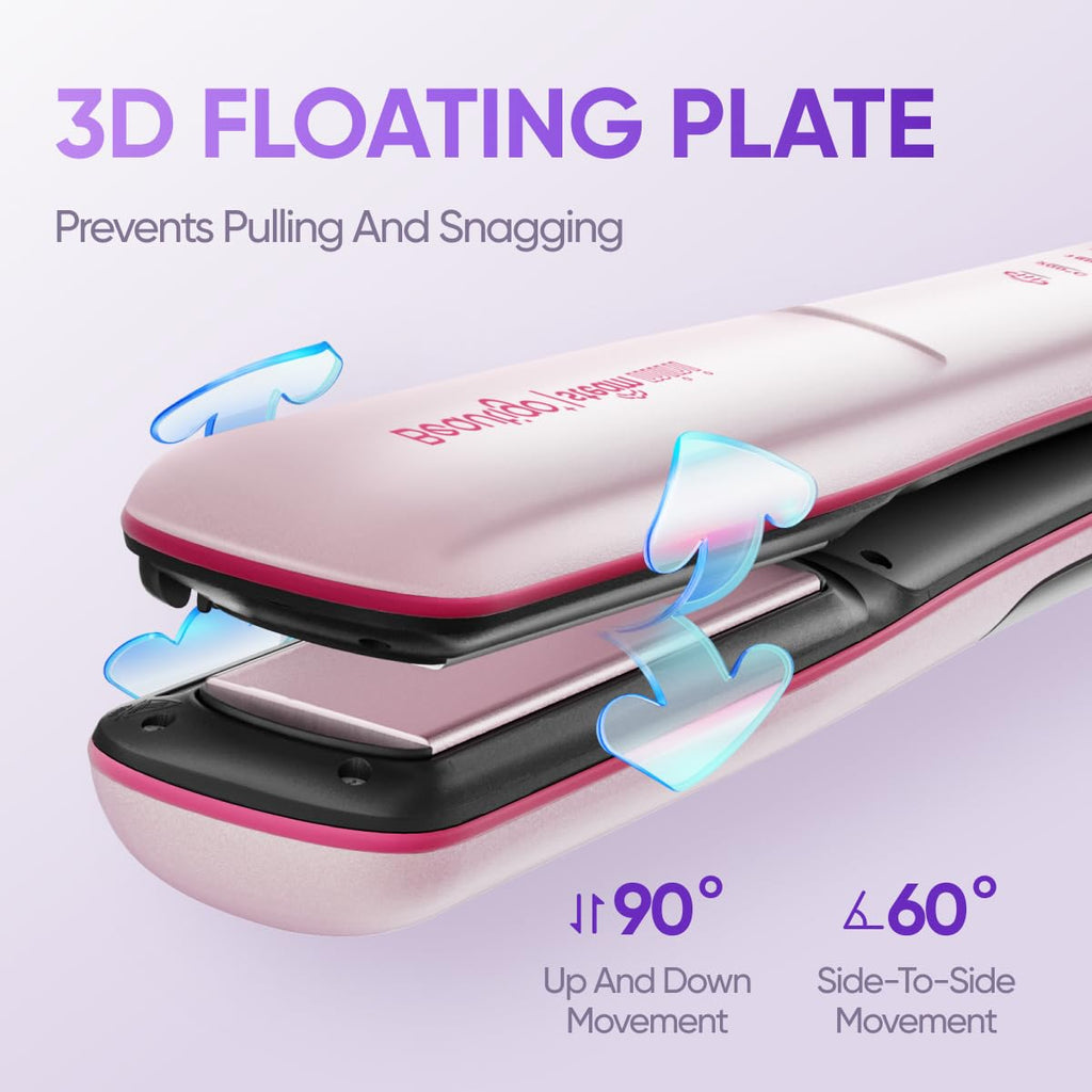 Ceramic Flat Iron with Professional Steam Hair Straightener