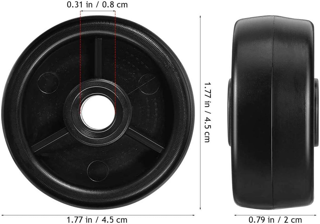 Gym Equipment Caster Replacement, 4pcs Fitness Equipment Plastic Roller Wheels Compatible with Treadmills and