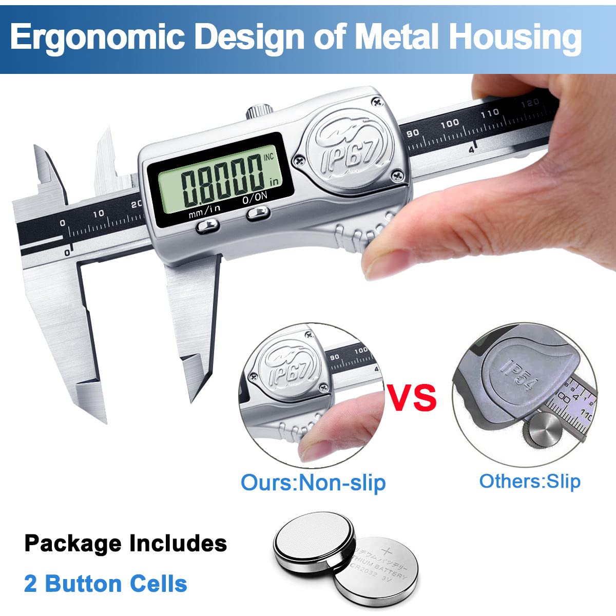 Kynup Digital Caliper, 6 Inch IP67 Waterproof Caliper Measuring Tool