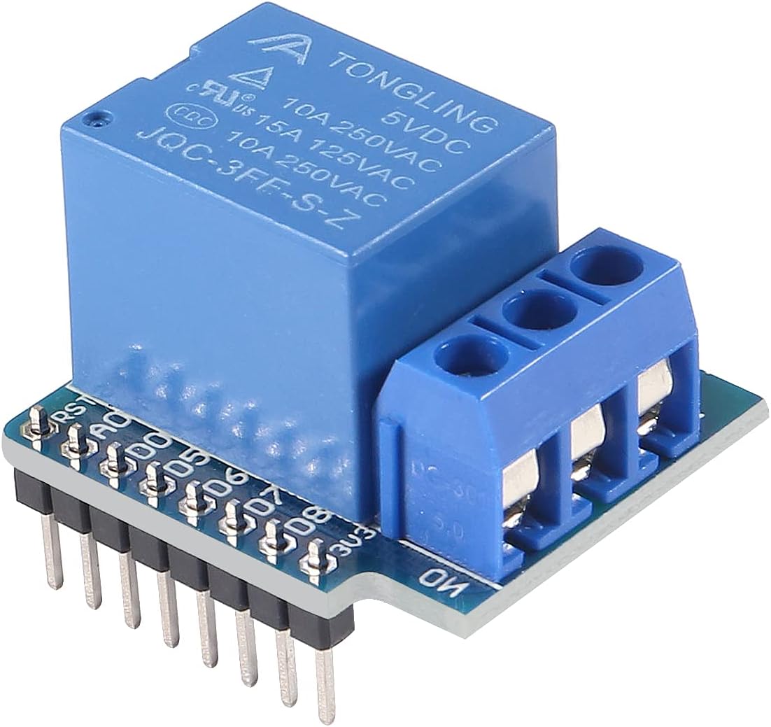 10pcs 5V Mini Relay Shield 5V Relay Module 1 Channel 5V Relay Shield for WeMos D1 Mini also Compatible with Arduino