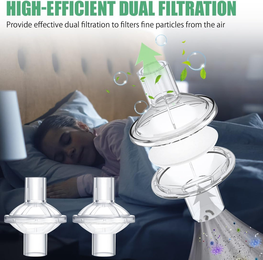 Inline Filter for CPAP Universal for BiPAP Machine Inline CPAP Filters Standard Tubing Compatible with All 22mm 25mm