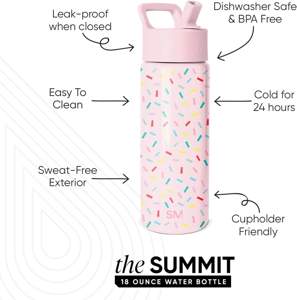 Kids Water Bottle & Toddler Cup | 18oz | Confetti | Insulated Stainless Steel Toddler Water Bottle, Kids Tumbler with