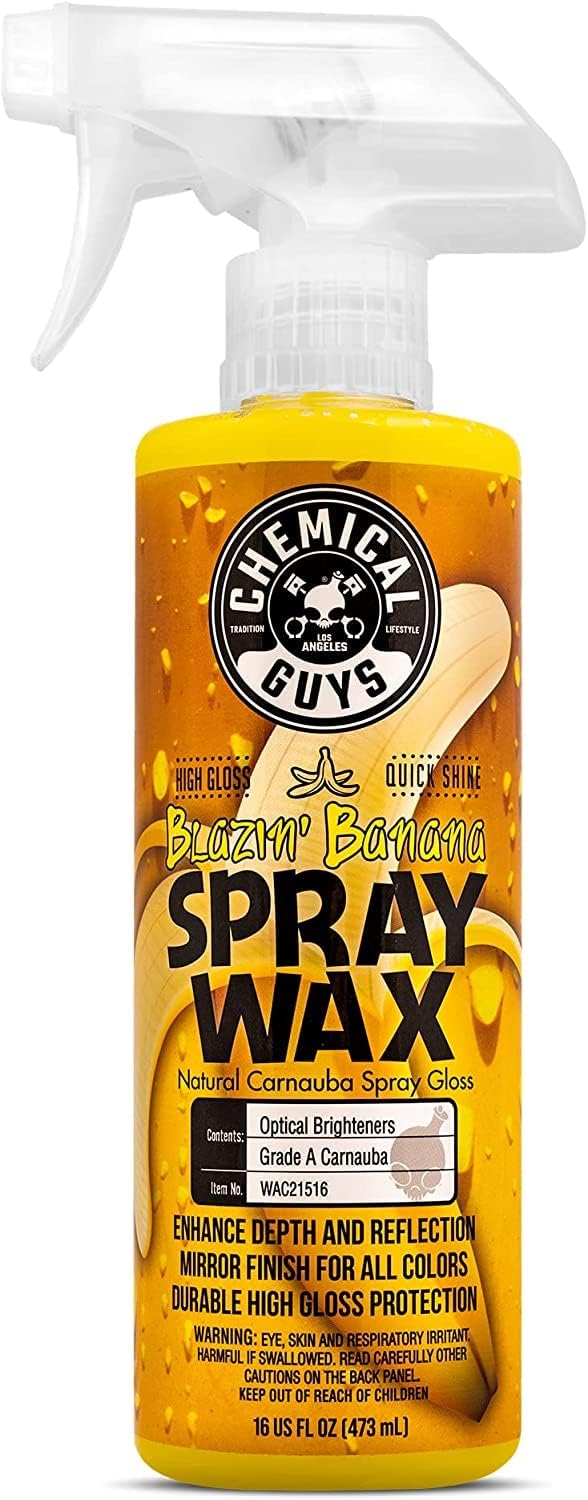 Spray Wax Blazin' Banana - Carnauba Car Wax Spray for High Gloss Shine and Protection, Safe for Cars, Trucks, SUVs