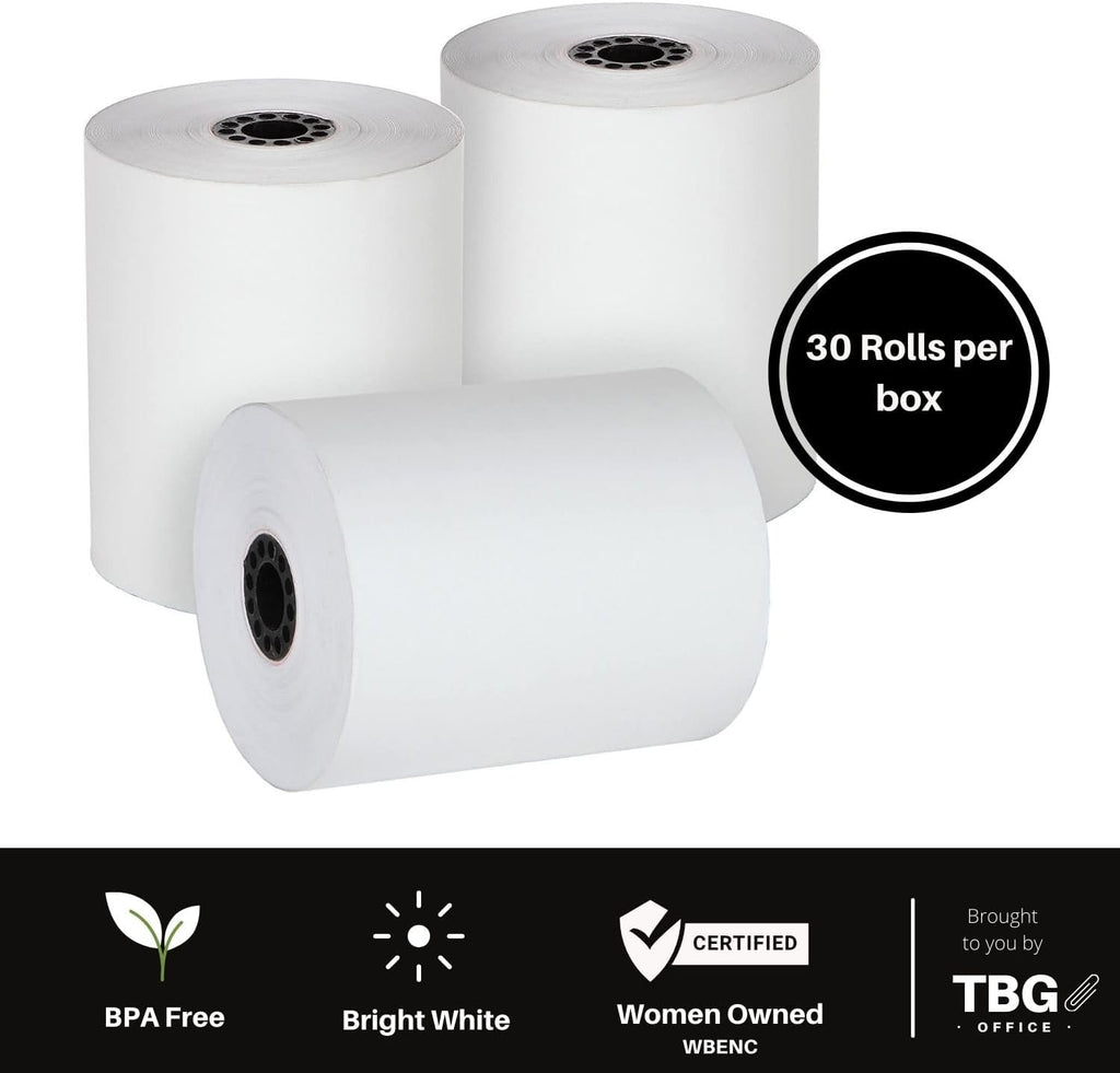 3 1/8” x 230' Thermal Paper Rolls - BPA FREE – MADE IN USA - Receipt paper rolls – Point of Sale Cash Register
