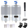775 DC Motor DC 12V - 24V Max 12000 RPM Ball Bearing Large Torque High Power Low Noise Gear Motor Electronic Component Motor 2-Pack（with Bracket）
