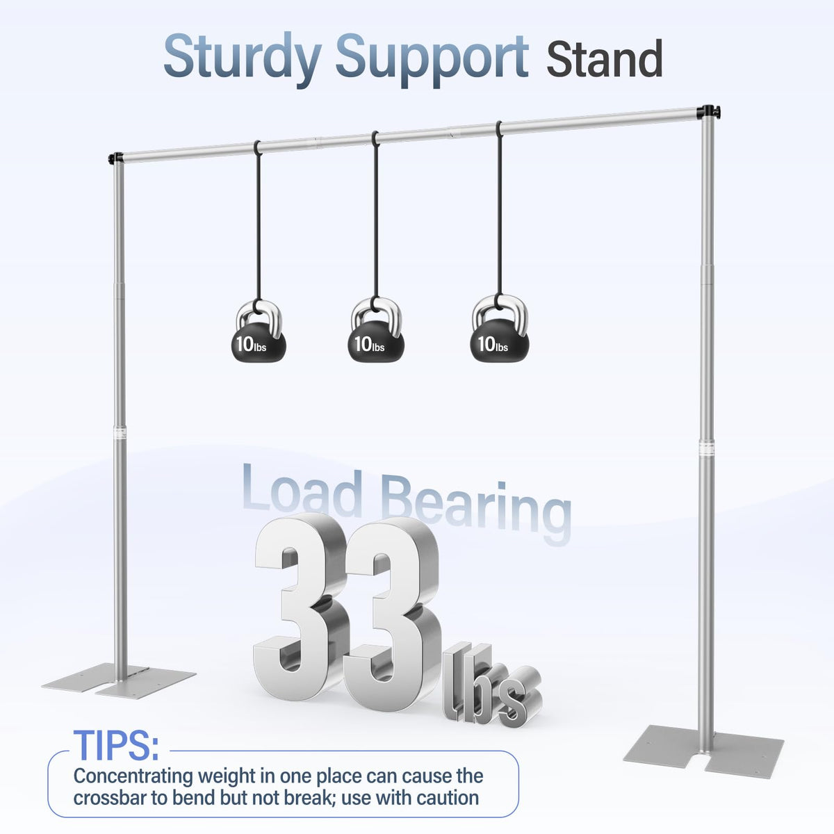 10x10ft Heavy Duty Backdrop Stand Adjustable Pipe and Drape Kit