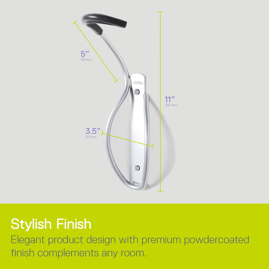 Leonardo Bike Rack Wall Mount with Tire Tray by Delta Cycle – Elegant Vertical Hanger Hook Design Provides Easy