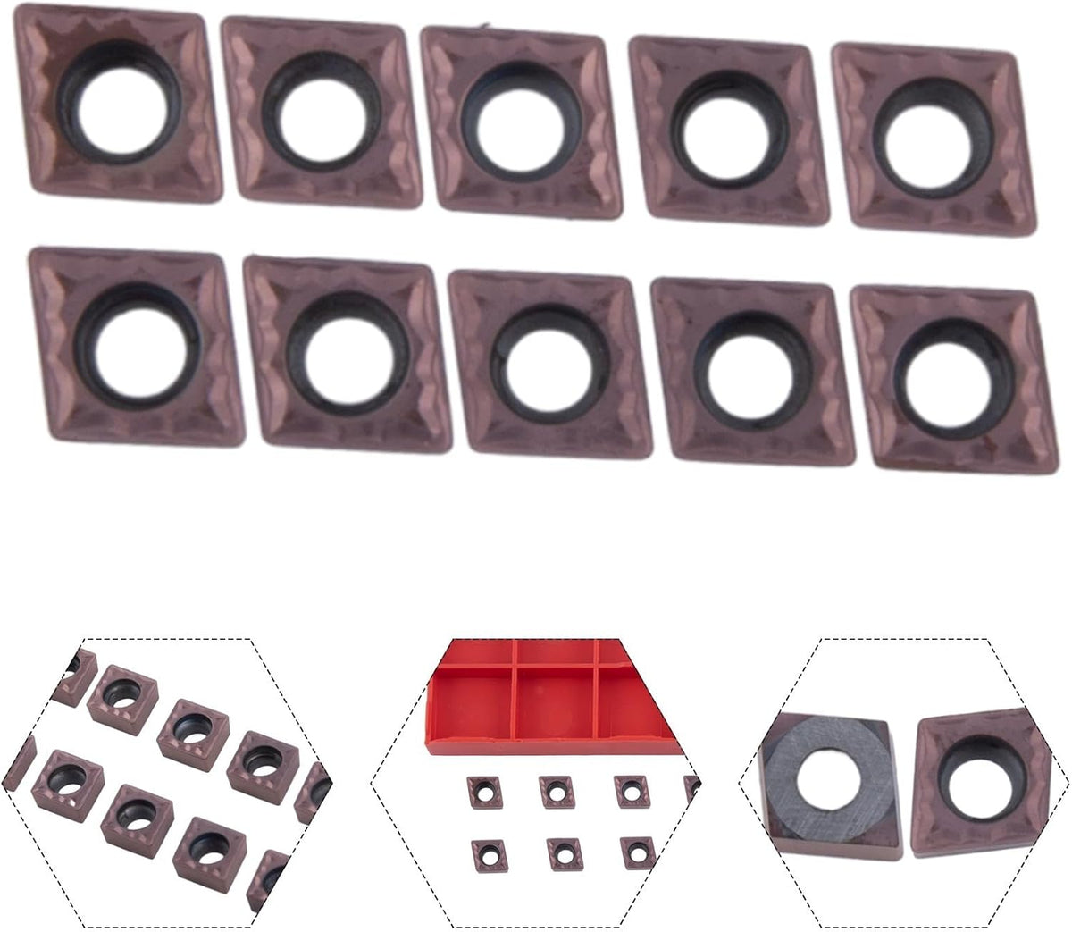 10pcs CCMT060204 Carbide Turning Inserts