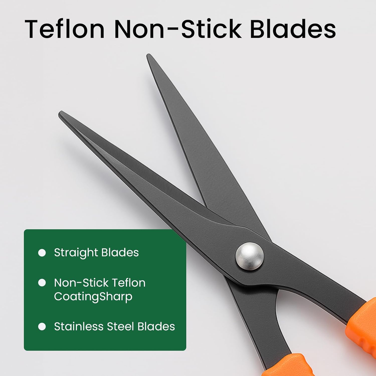 3 Packs Trimming Scissors Teflon Coated Non Stick Blades Pruning Shears Gardening Hand Pruning Snips with Straight