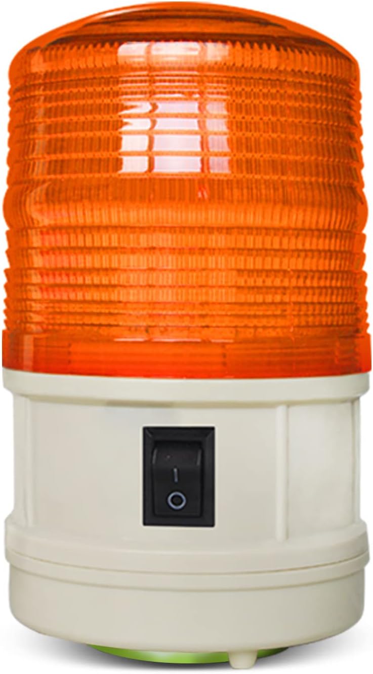 Led Strobe Lights Magnetic Battery Amber Flashing Beacon Light with No Sound Emergency Lights for Vehicles Trucks Car