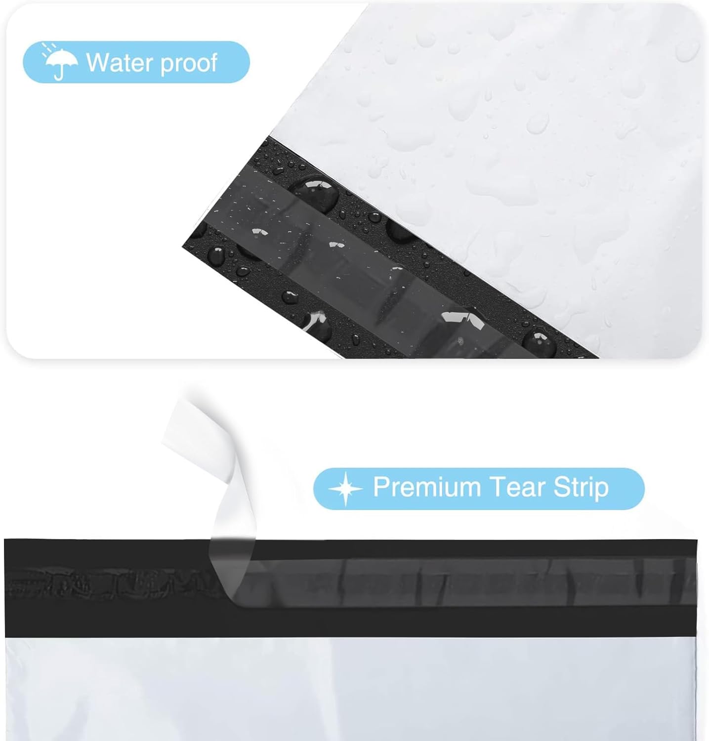 Large Poly Mailers 24x24'' 100Pcs, Waterproof Shipping Bags White | Strong Adhesive Shipping Envelopes for Clothing
