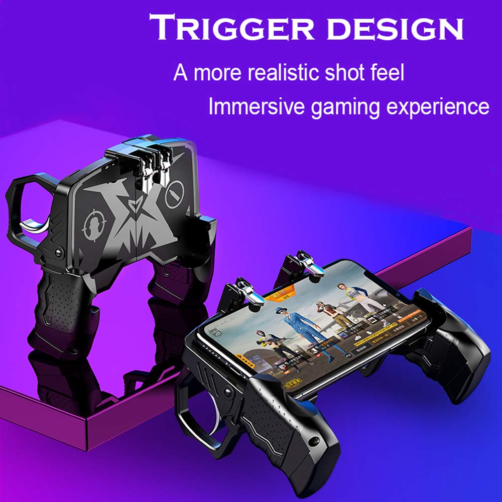 K21 Mobile Game Controller for PUBG/Call of Duty/Fortnite,aim Trigger Fire Buttons L1R1 Shooter Sensitive