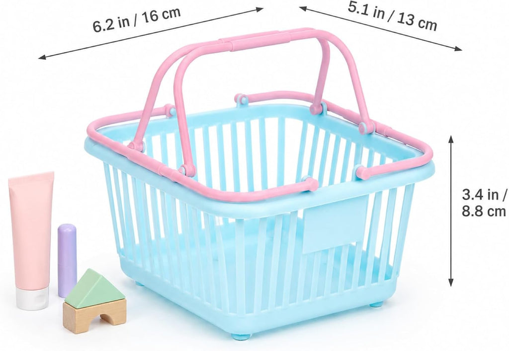 4pcs Small Shopping Basket, Mini Play Shopping Basket
