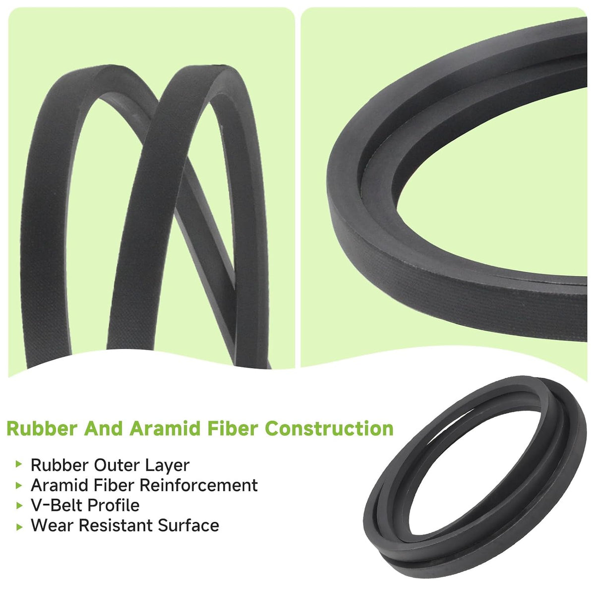 816-116C Deck Belt, 5/8" x 139", Compatible with Land Pride Mower Selected