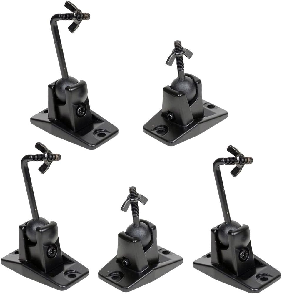 5 Black Universal Satellite and Audio Speaker Mount Bracket for Wall or Ceiling MS40B5 WM6