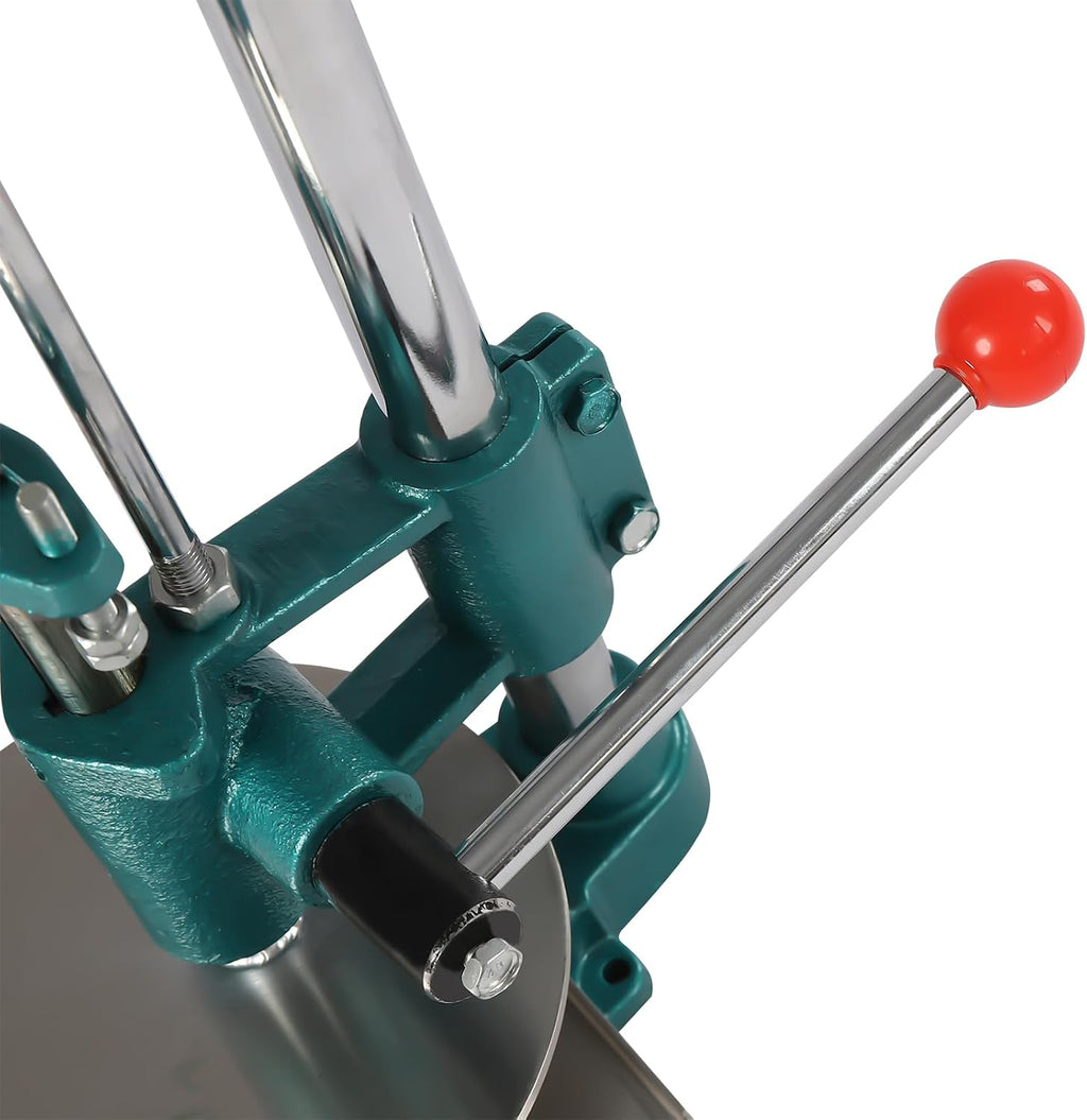 7.9inch Pizza Dough Press Machine, Commercial Use Manual Pastry Press Machine, Stainless-Steel Household Pizza Press