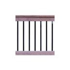 Baluster 1" x 1/2" Rectangular 32" Long, Powder Coated Black - RCTB32 (10 pcs)