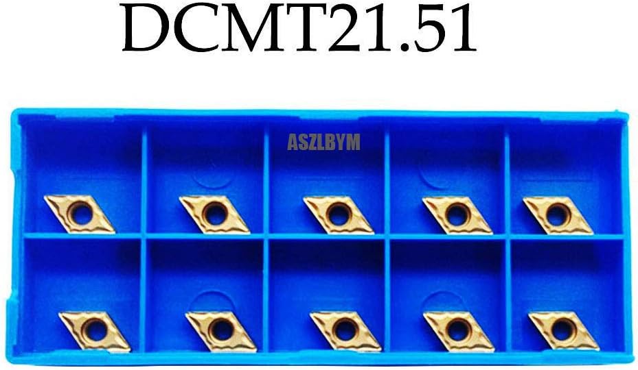 10PCS DCMT21.51 Indexable Soild Carbide Turning Insert Blade For Lathe Tool Holder,DCMT070204 Carbide Inserts For Lathe (DCMT070204-HMP)