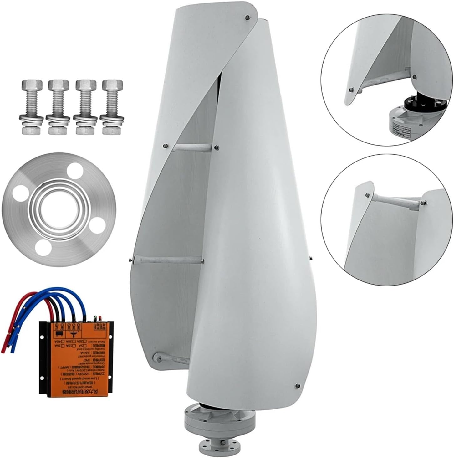 MPPT 12V 400W Vertical Axis Wind Turbine Generator Kit MPPT Controller | Converts wind energy into electrical power