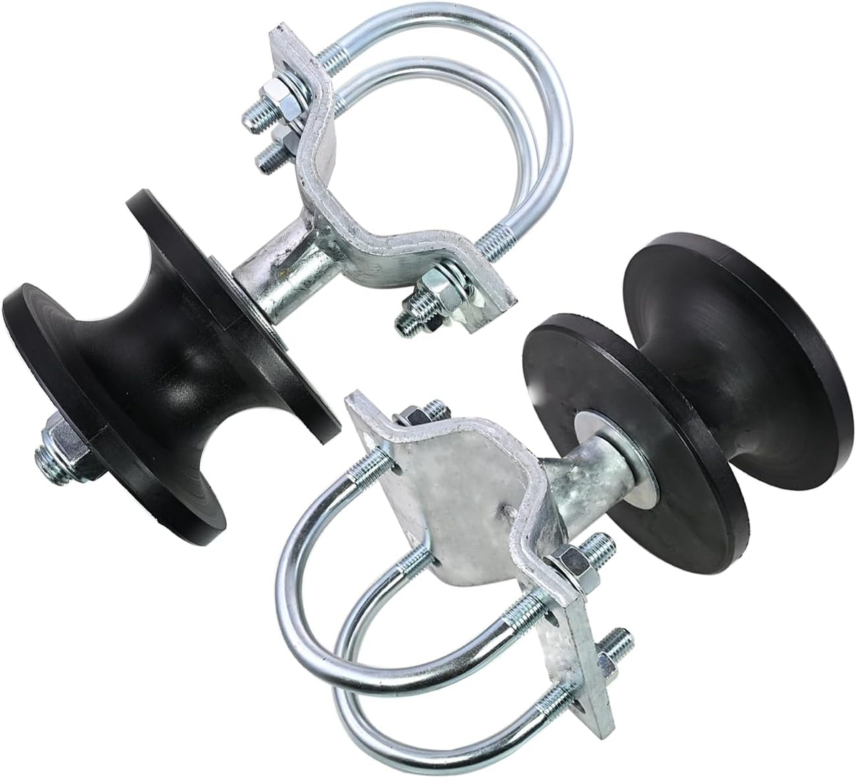 Sliding gate Rollers,Cantilever Gate Rollers,Nylon Gate Rollers for 4" Round Post,2-3/8" or 2-1/2" Chain Link Fence Gate Frames -Pack of 2