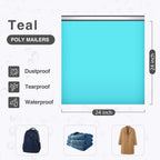 Extra Large Poly Mailers 24x24 Inch Teal 100 Pack Shipping Bags