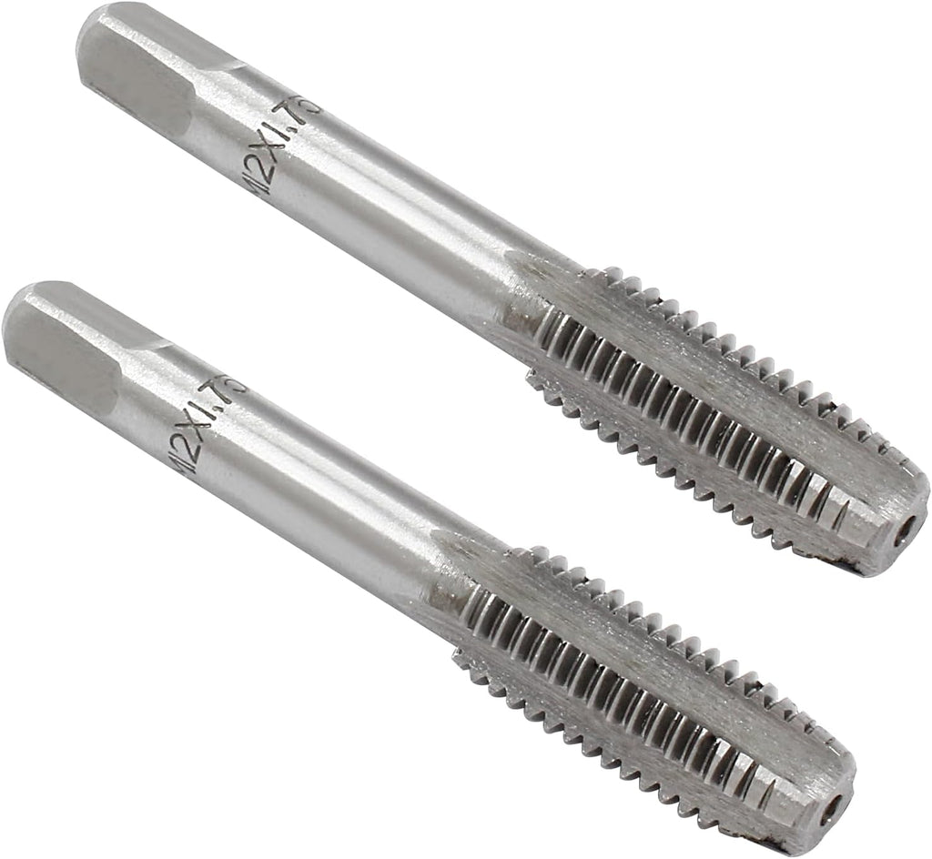 Bonsicoky Metric Machine Tap M12 x 1.75mm, 2 Pcs